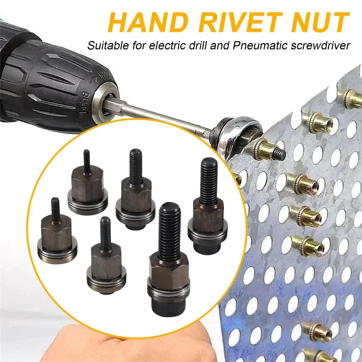 Home DIY Rivet Nut Gun M3 M4 M5 M6 M8 M10 M12 Hand Riveter Tool For Simple Installation Rivnut Accessory