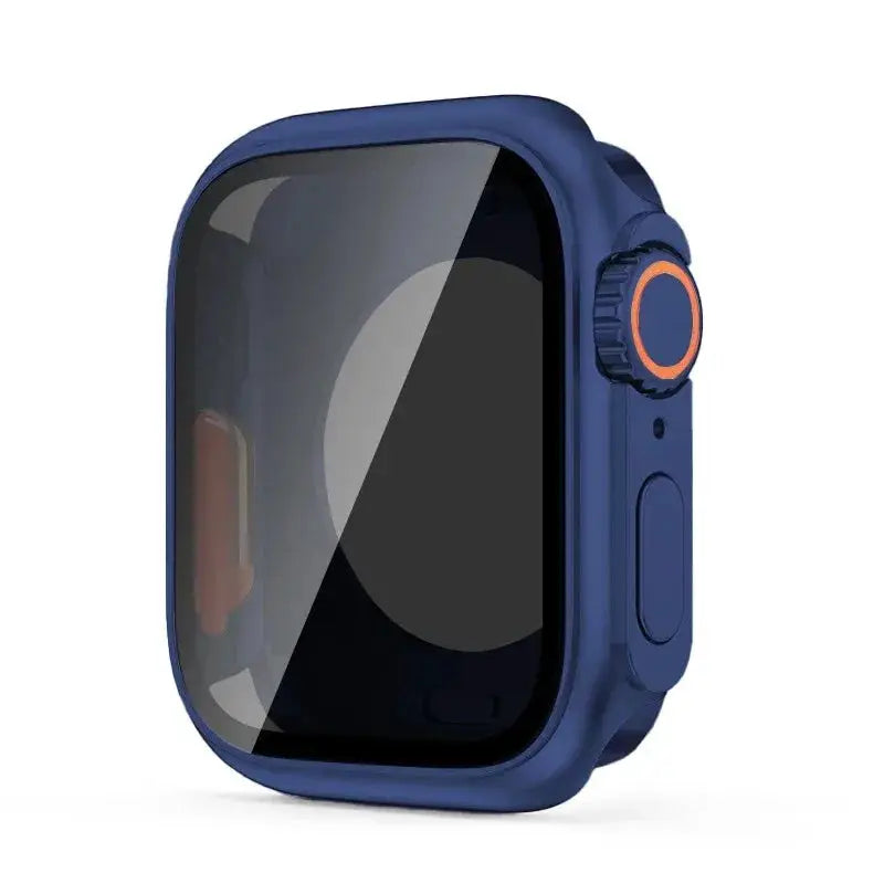 Apple Watch blue hard PC bumper case with screen protector by Simples Market for 40–46mm models