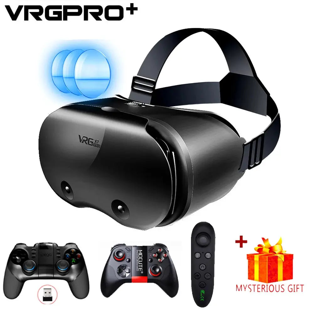 3D Virtual Reality VR Glasses For iPhone And Android Smartphones With Real Lenses Goggles Headset