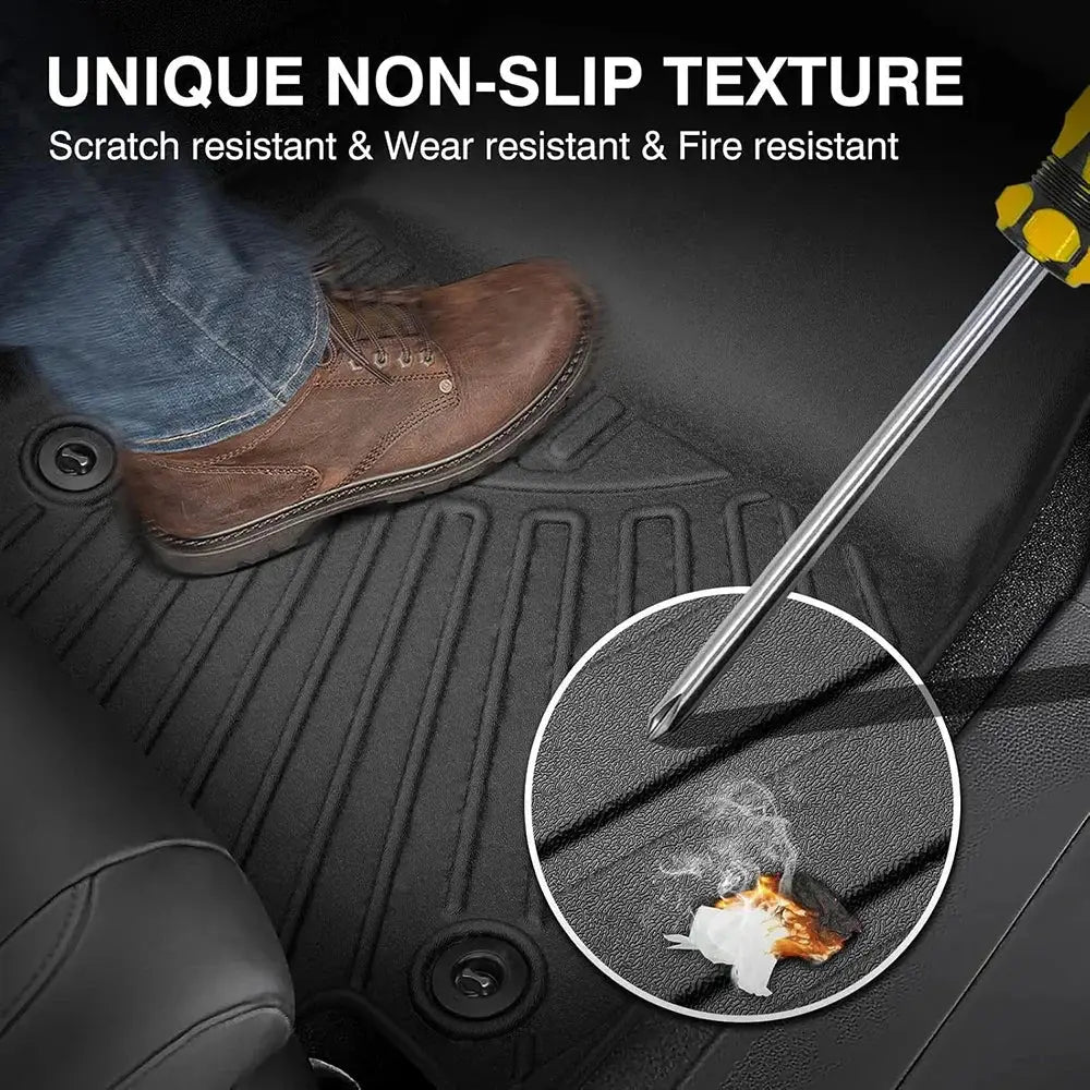 All-Weather Floor Mats Cargo Liner for Kia Sorento Hybrid 2021–2026, Simples Market, black TPE with non-slip texture