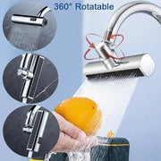 Simples Market chrome kitchen faucet spray head with 360° rotatable three-mode universal swivel and splash-proof nozzle