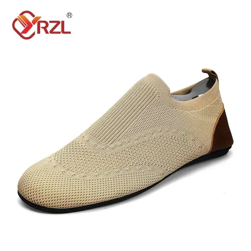 YRZL Mens Soft Driving Moccasins Lightweight Breathable Mesh Slip On Casual Loafers Walking Shoes