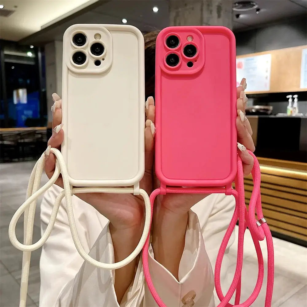 SureGuard Crossbody Phone Case for iPhone 14 Through 17 Series With Adjustable Lanyard Hands Free Carry