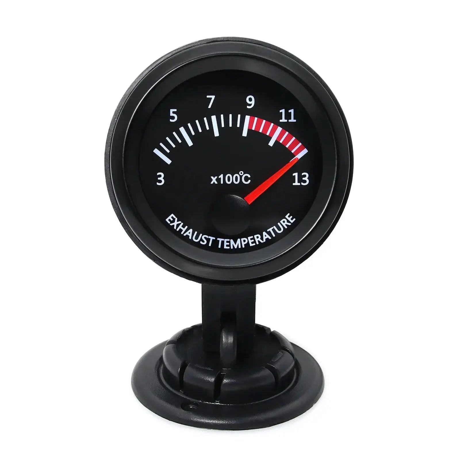 Exhaust temperature gauge, 52mm universal, 300–1300°C, 12V, black dial with red needle, Simples Market