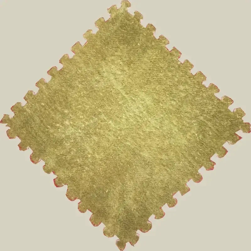 Gold EVA foam puzzle mat tile for babies, soft plush interlocking playmat