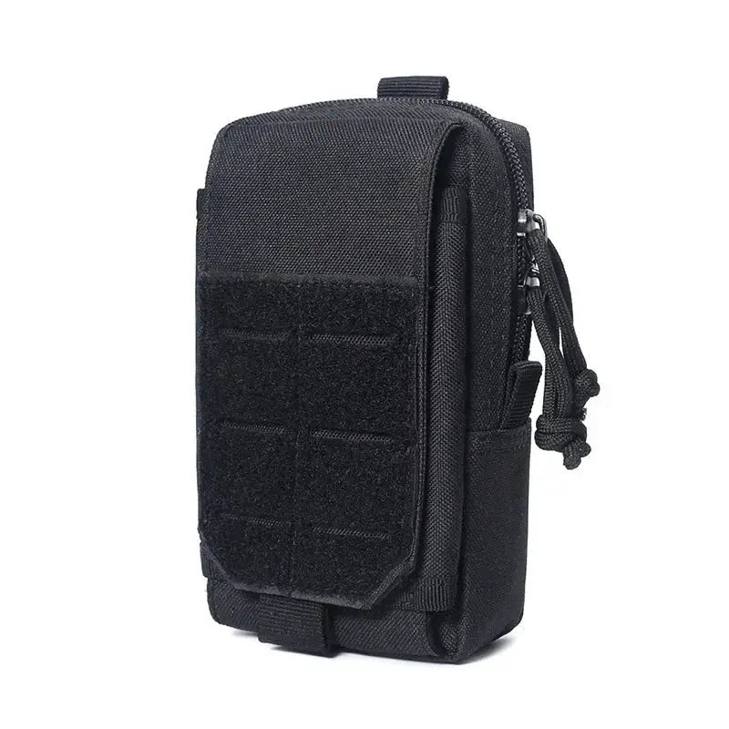 MOLLE pouch waist bag, black, compact tactical EDC organizer