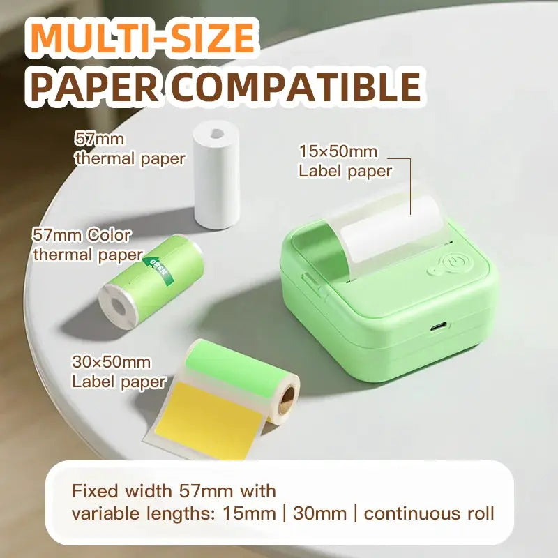 DOLEWA D8 Portable Bluetooth Inkless Sticker Printer Maker For Office