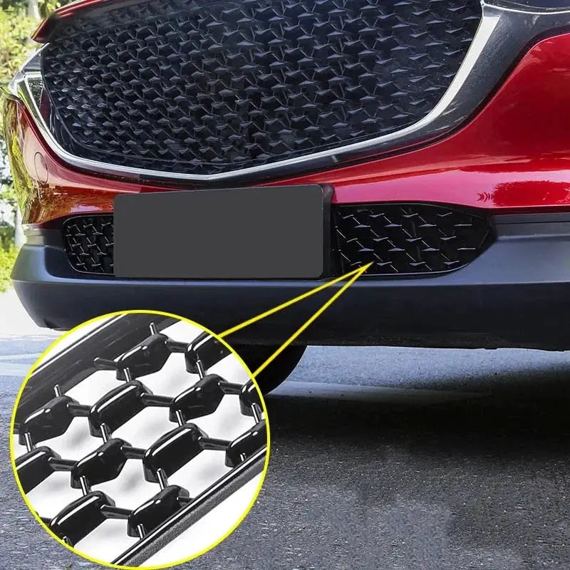 Simples Market car front lower grille cover for Mazda CX-30 2020–2021, black honeycomb mesh