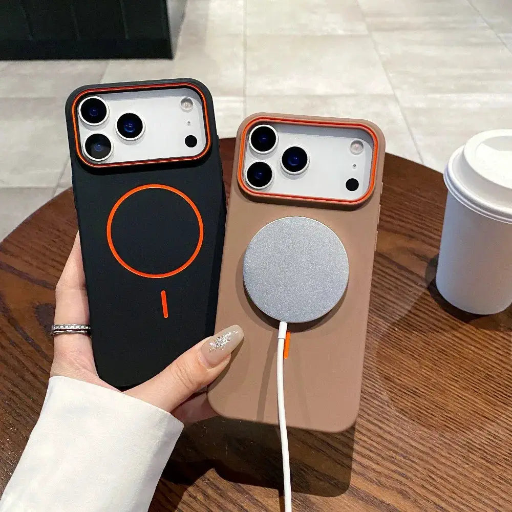 Luxury Magnetic Matte Soft Phone Case For iPhone 11 To 17 Pro Max MagSafe Compatible Shockproof Wireless Charging