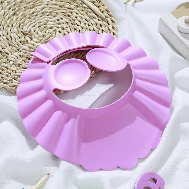Adjustable Baby Shower Soft Cap For Kids Protecting Eyes And Ears During Bath Time