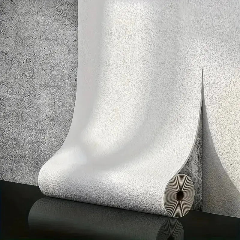 Self-Adhesive foam wall panel, 50cm, Simples Market, with 3D linen PVC texture, white and removable