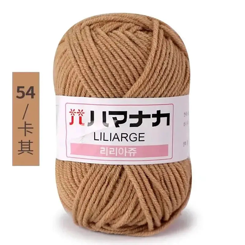 Milk Sweet Soft Cotton Baby Yarn Bamboo Blend Velvet Thick Wool For Hand Knitting And Crochet DIY Sweaters