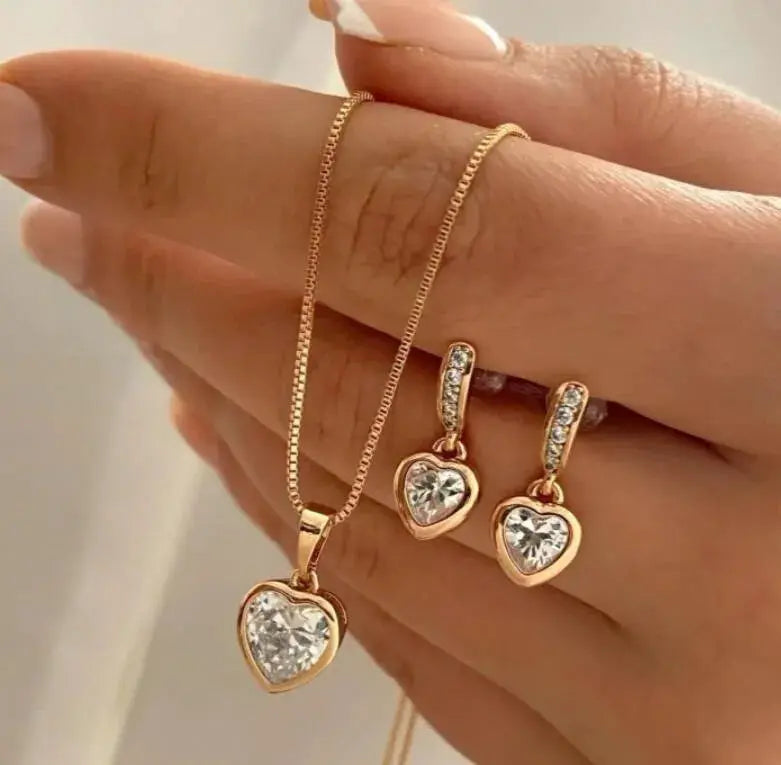 Fashion Pearl Jewelry Set For Women Dangle Earrings And Pendant Necklace Simple Dainty Daily Wear Party Accessories