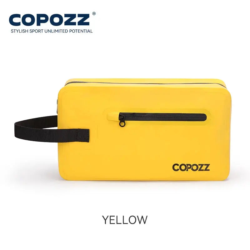 Men's yellow gym bag by COPOZZ with front zip pocket