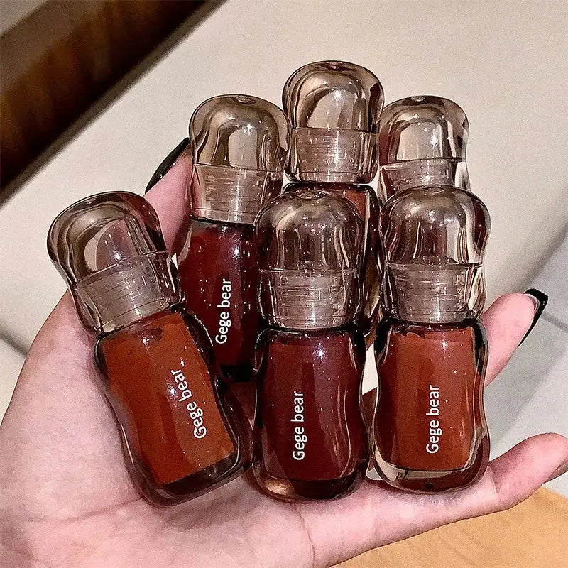 Gege Bear Crystal Gloss Lip Tint Autumn Winter Hydrating Formula Mirror Gloss Finish Youthful Plumping Effect
