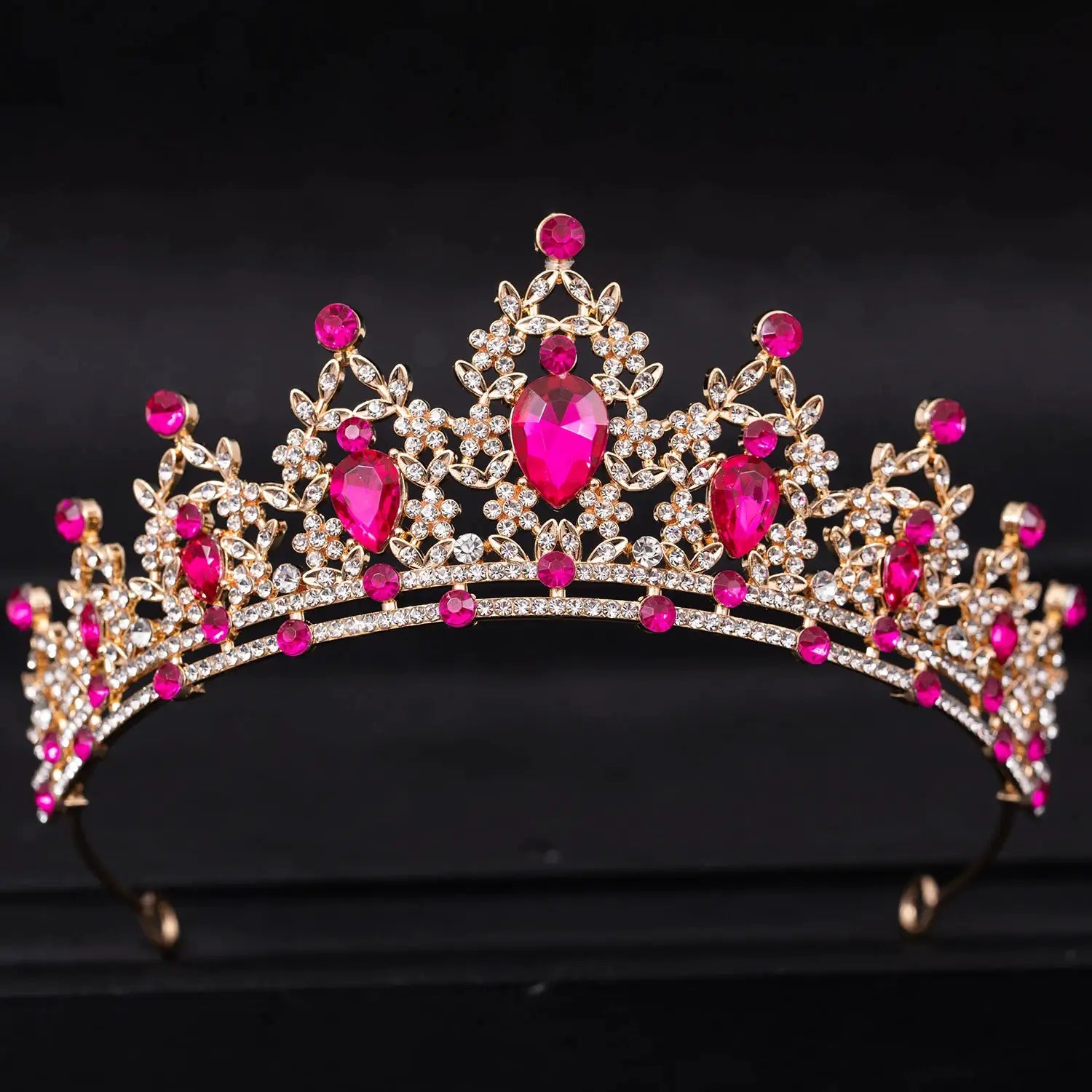 Crystal Wedding Tiara For Bride Silver Color Bridal Crown Diadem Veil Tiaras Hair Accessories Head Jewelry
