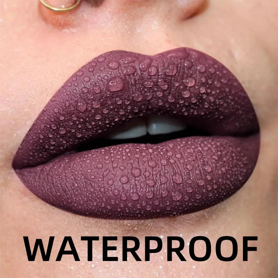 19 Colors Matte Velvet Lip Gloss Waterproof Long Lasting Liquid Lipstick With Nude Red Lip Tint And Lip Glaze