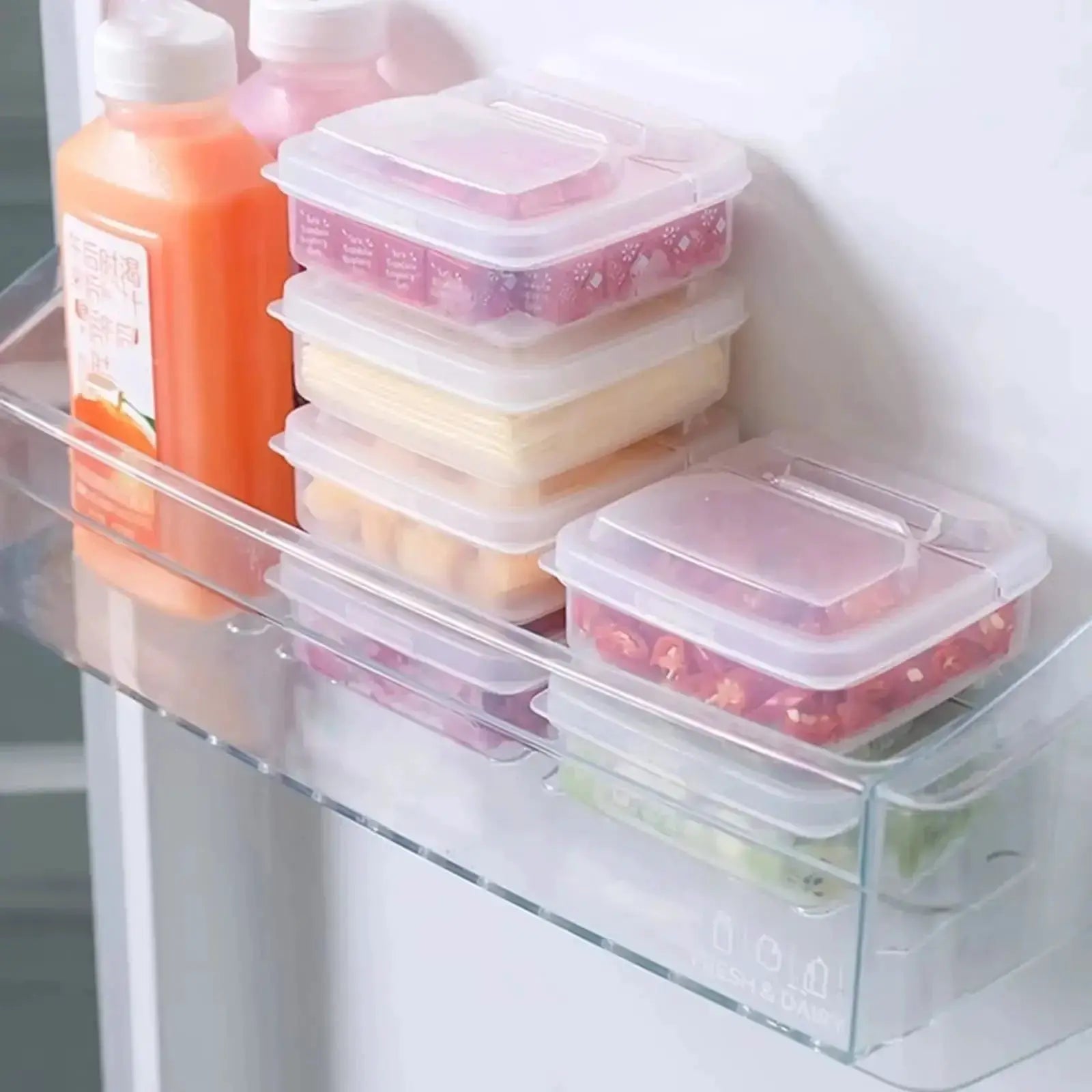 Clear Plastic Sliced Cheese And Butter Storage Container With Flip Lid