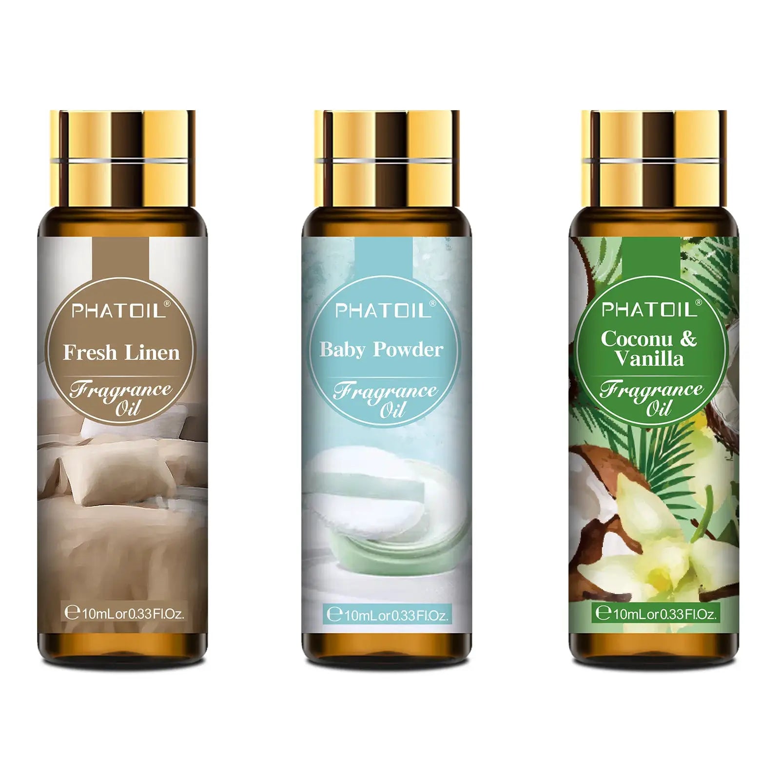 Phatoil Sweet Fruit Fragrance Oils Set 10ml For Aromatherapy And Diy Candles Cherry Apple Strawberry Mango Coconut