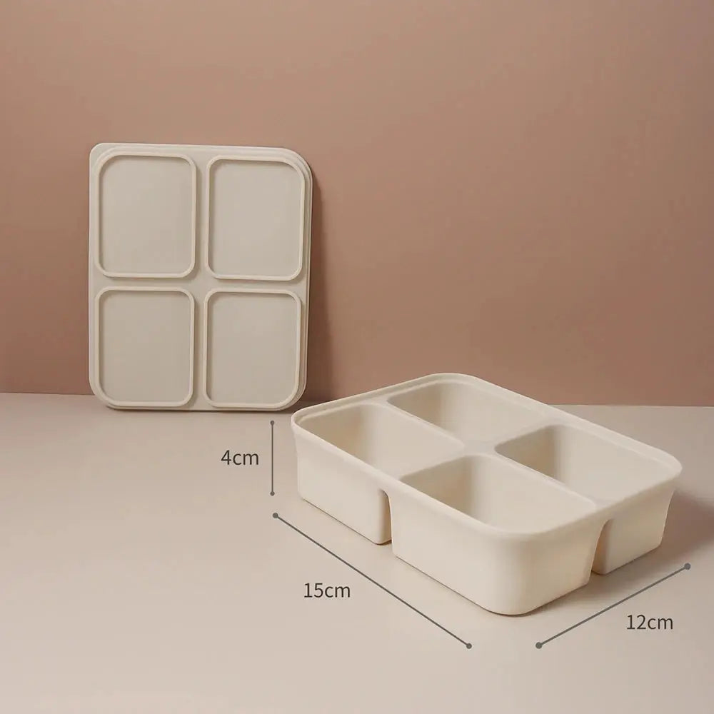 Silicone Ice Cube Tray With Lids For Beverages And Baby Food Storage Molds Flexible BPA Free
