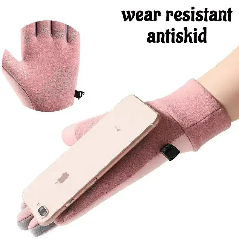 TrailGuard Womens Autumn Winter Waterproof Anti Slip Outdoor Gloves For Cycling And Hiking