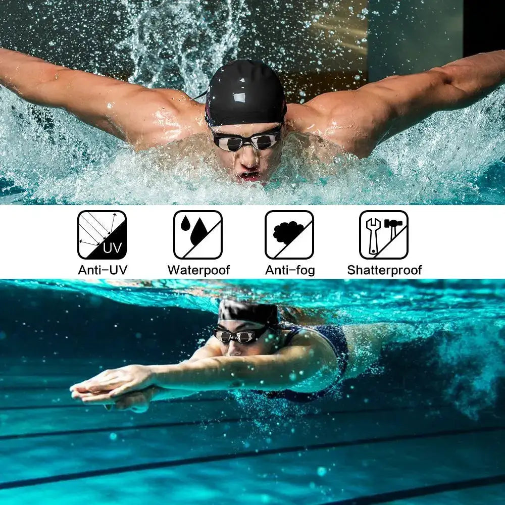 JSJM Professional Anti Fog Adult Swimming Goggles Waterproof Adjustable Silicone Strap For Men And Women