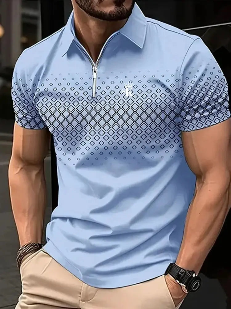 Mens Golf Polo Shirt Short Sleeve Outdoor Casual Daily Streetwear Summer 3D Print Micro Elastic Polyester