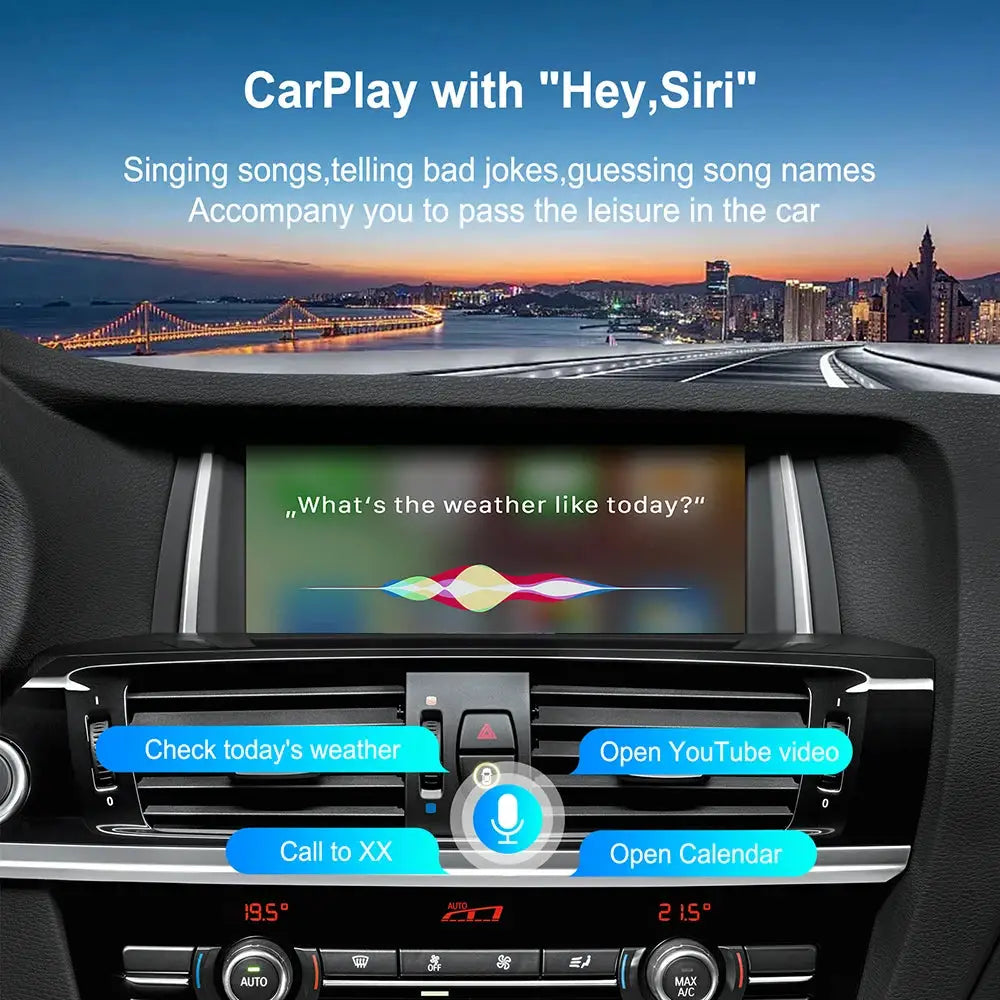 Simples Market wireless CarPlay & Android Auto module for BMW NBT CIC systems (1–7 Series, X1–X5, F20–E84).