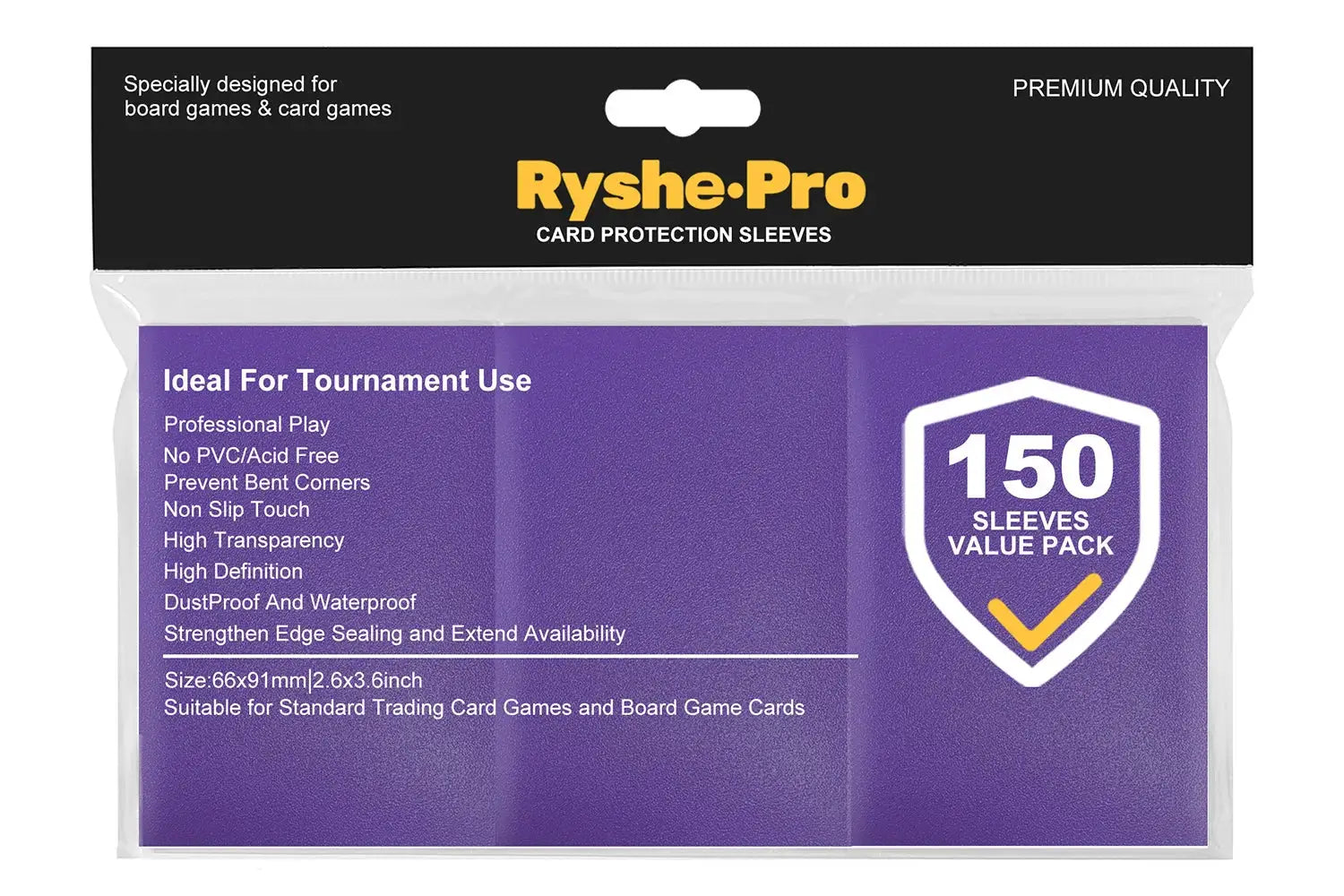 100 Pcs Matte 66x91mm Standard Size Card Sleeves For TCG Trading Cards Board Games Tarot Shield