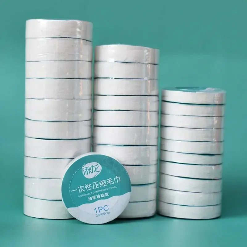 10 Piece Compressed Towels Set For Travel, Quick Drying, Disposable Yet Washable Cloth Towels, Napkins, Washcloths