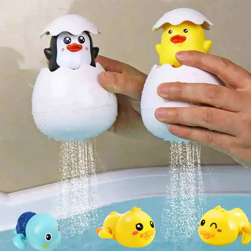 Baby Bathing Toy Cute Duck Penguin Egg Water Spray Sprinkler For Kids Shower Bath Time Toy Gift