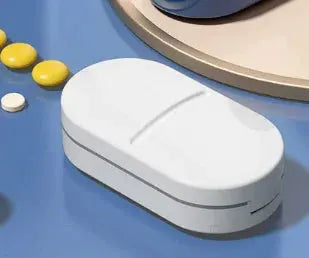 Portable Multiple Pill Cutter With Storage Box Adjustable Pill Splitter Stainless Steel Cutting Blade