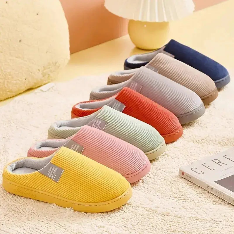 CozyNest Unisex Thick Soft Bottom Home Slippers With Anti Slip Sole For Indoor Winter Comfort And Breathable Cotton