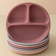 Silicone Suction Plate For Babies BPA Free Toddler Dining Dish With Suction Base Non Slip Tableware Kids Feeding Bowl