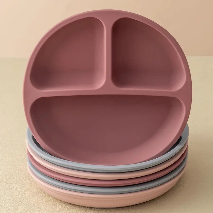 Silicone Suction Plate For Babies BPA Free Toddler Dining Dish With Suction Base Non Slip Tableware Kids Feeding Bowl