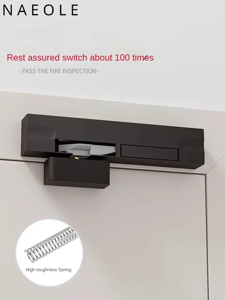 Door closer stopper in black finish with high-toughness spring; NAEOLE by Simples Market
