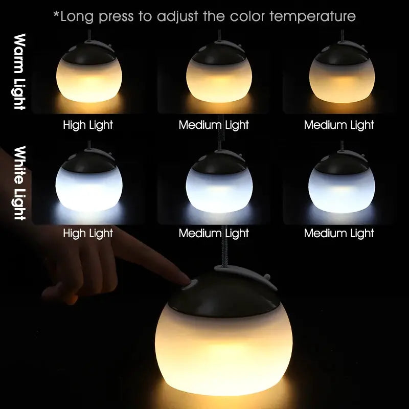 West Biking Camping Tent Hanging Light USB Rechargeable LED Lantern For Outdoor Camping Hiking And Emergency
