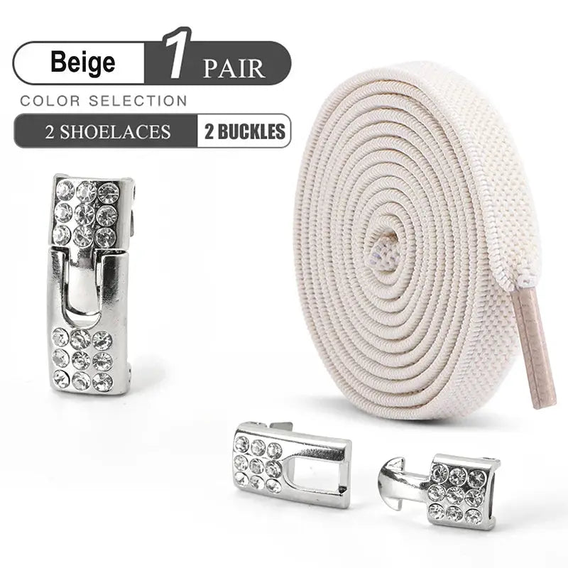 SparkLace No Tie Diamond Buckle Elastic Shoelaces For Kids And Adults Easy Slip On Convenience For Sports Casual Shoes