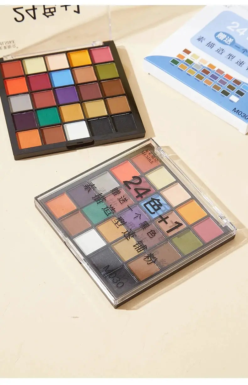 24-color soft pastel powder set by Simples Market; water-soluble pastels for charcoal sketching.
