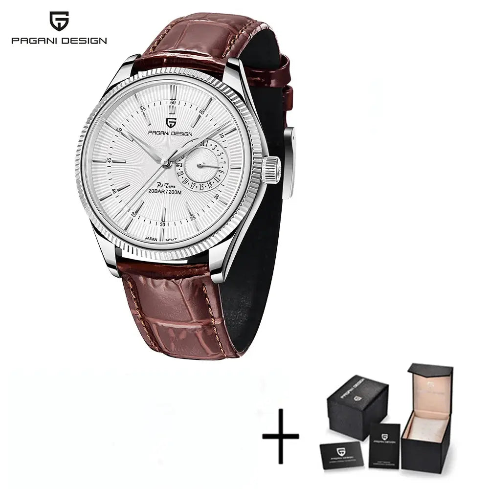 Pagani Design Men Quartz Wristwatch Luxury Sapphire Crystal Diver Watch 200m Water Resistant Date Display Business Style