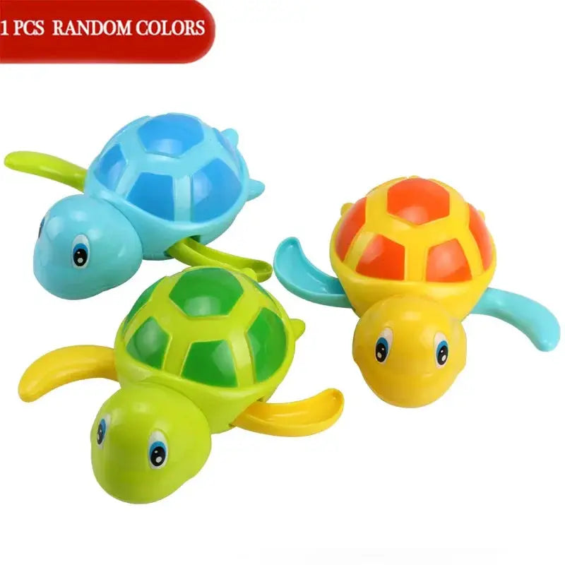 Cute Cartoon Tortoise Water Toy For Babies Clockwork Bathtub Turtle Wind Up Chain Beach Bath Toy