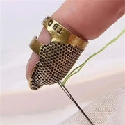 Adjustable Vintage Sewing Thimble Handmade Non Slip Embroidery Ring Finger Holder