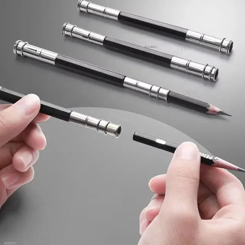 Sketching pen set by Simples Market, black bodies with silver metal ferrules, multiple pens shown