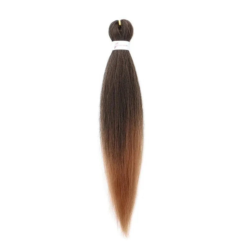WIGSIN 20-inch synthetic pre-stretched yaki EZ box braiding hair in dark brown to honey ombré, by Simples Market