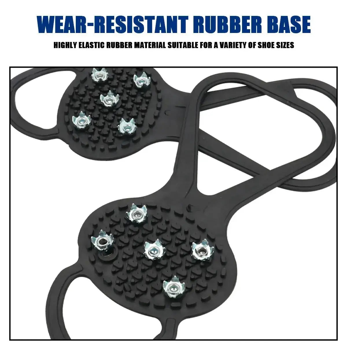 PolarGrip Universal Five Stud Crampons For Ice And Snow Anti Skid Winter Boots Enhanced Traction