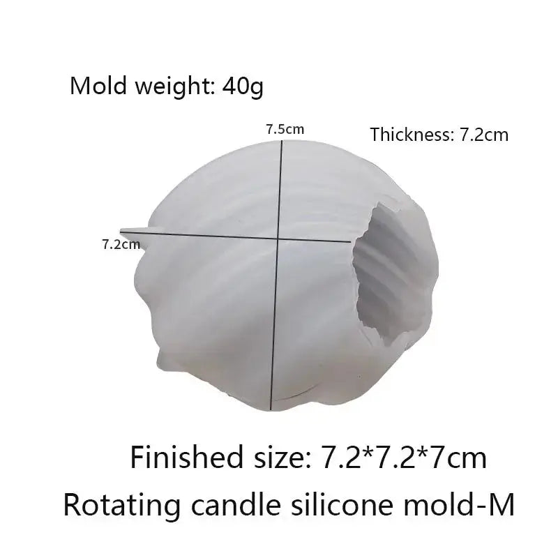 3D Rotating Pillar Candle Mold Geometric Wave Silicone Mold For DIY Candles Soap Resin Gypsum Crafts - Simples Market