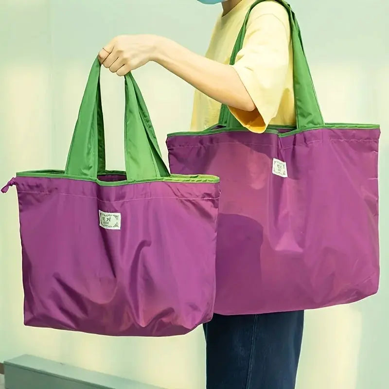 EcoCarry Reusable Shopping Bag Large Capacity Foldable Drawstring Tote Eco Friendly Convenience For Casual Shopping
