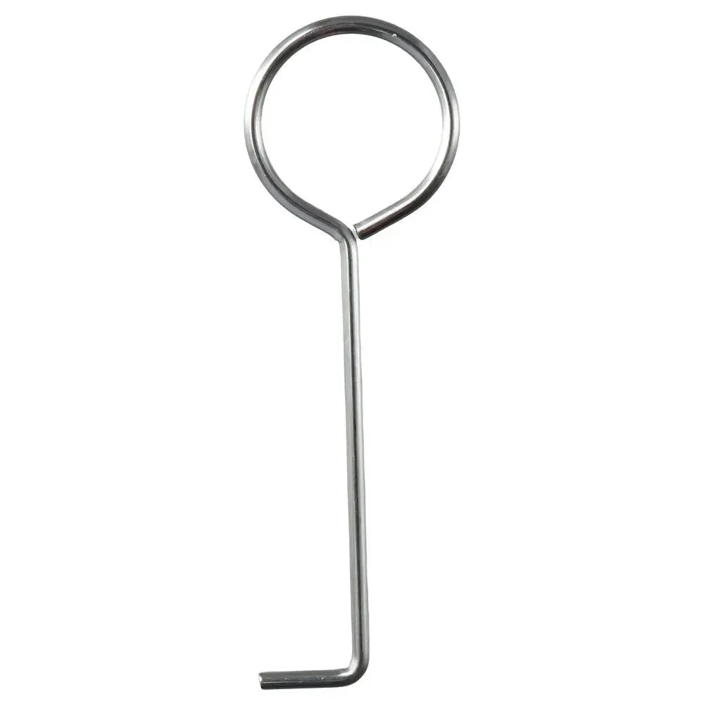 Stainless steel drain key tool with circular ring head and long shaft