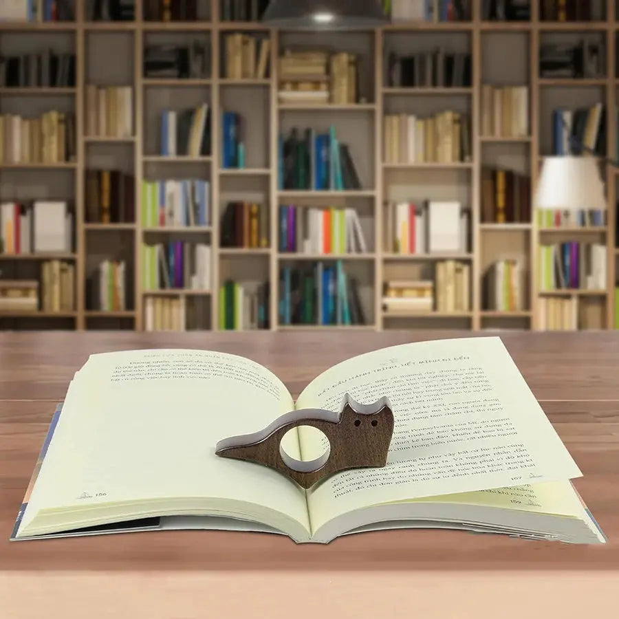 Wooden Pet Bookmark For Cat And Dog Lovers Reading Marker Ring Page Holder For Books Notebooks And School Supplies