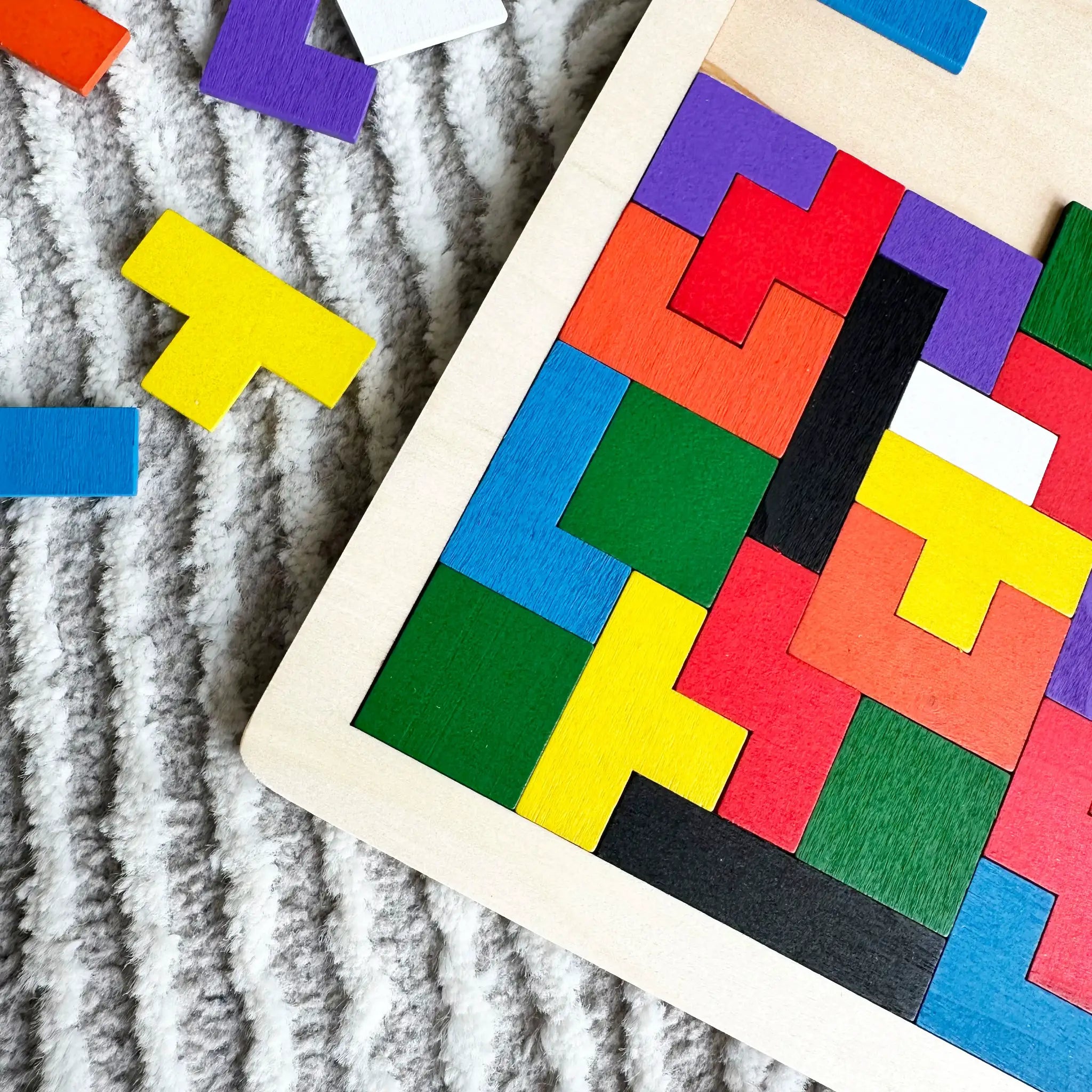 Wooden Puzzle For Kids 1 Set Early Education Logic Square Toy For Children Learning And Critical Thinking